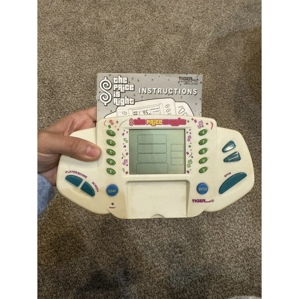 The Price Is Right Handheld Console Game Tiger Tested Cartridge‎ and Manual 1998